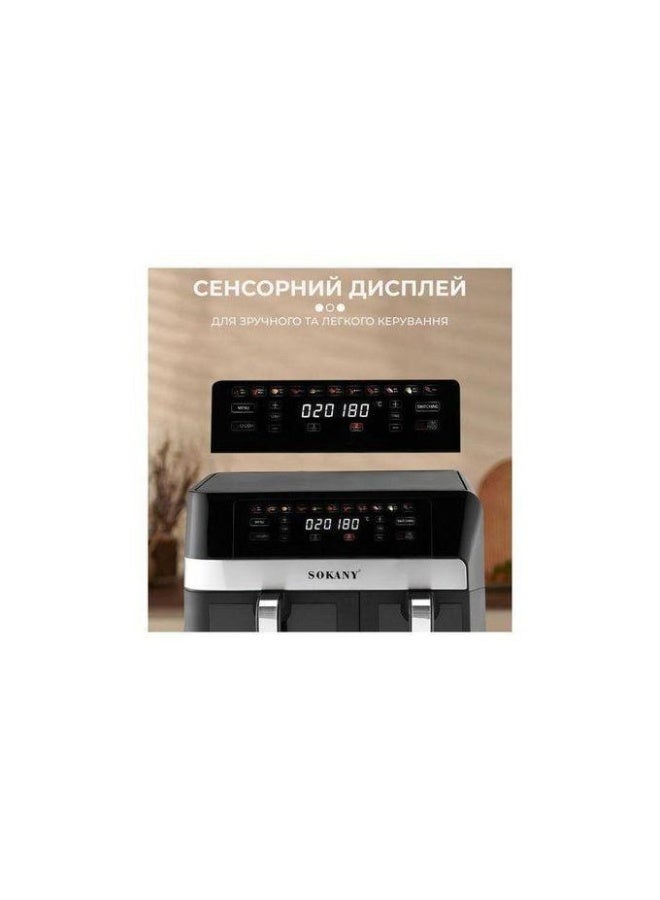 Sokany 7L+4L 2-Door Deep Fryer 2800W SK-10034 - Image 3